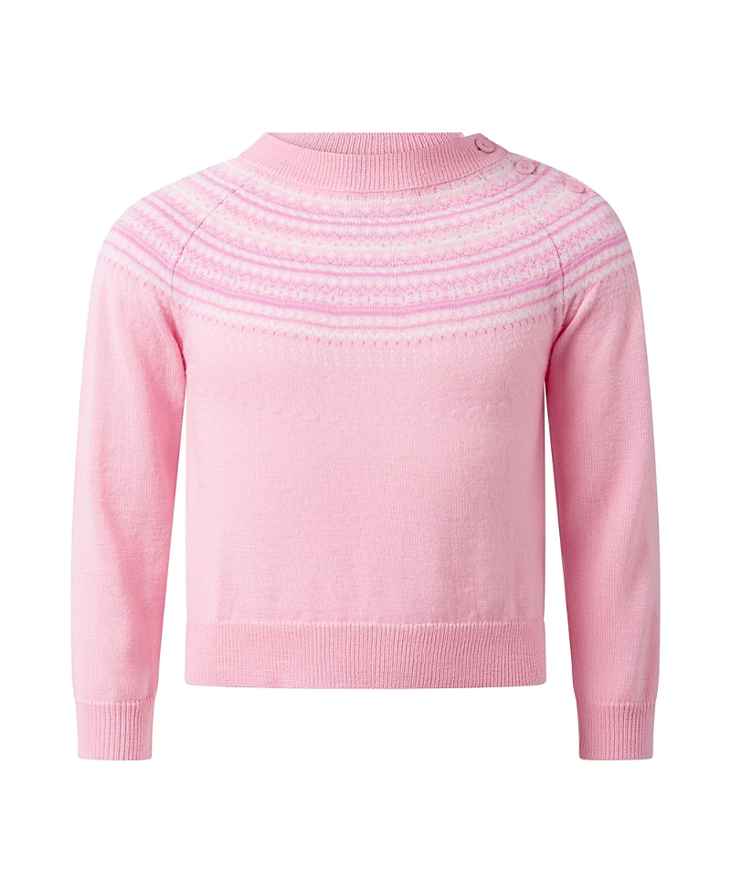 Rachel Riley Unisex Fairisle Sweater In Pink