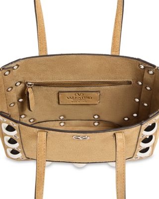 Nellc&ocirc;te Mini VLogo Shopping Tote Bag in Suede