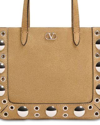 Nellc&ocirc;te Mini VLogo Shopping Tote Bag in Suede