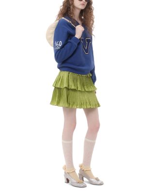 Quiltie 67 VLogo Mini Hobo Shoulder Bag