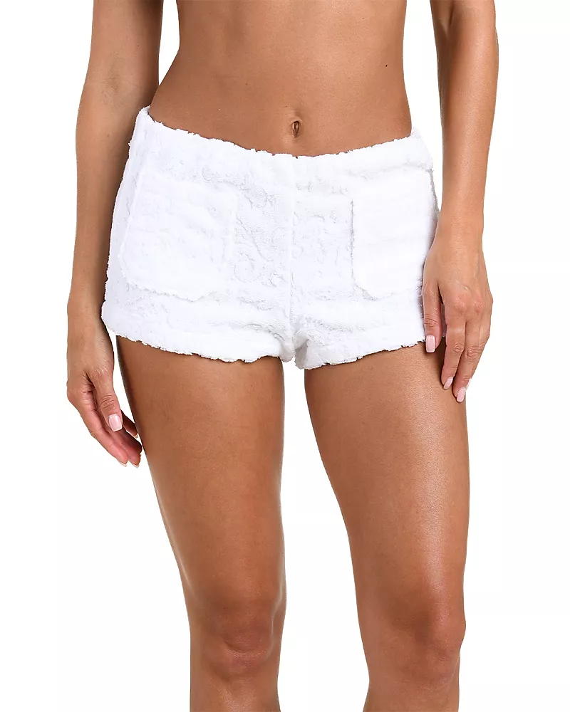 L'Agence Amiya Ornate Terry Hot Shorts Swim Cover-Up