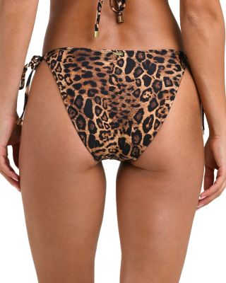 Britt Patch Leopard Tie Side Bikini Bottom