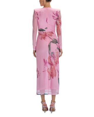 Honey Flower Tulle Midi Dress