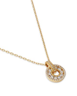 Diamond Circle Pendant Necklace in 14K Yellow Gold, 0.44 tcw