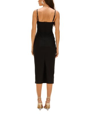 Selene Flower Appliqu&eacute; Mesh Midi Dress