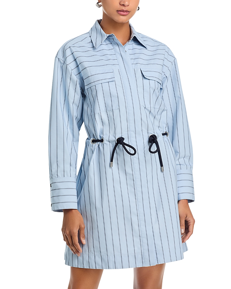 3.1 Phillip Lim Long Sleeve Belted Shirt Dress In Blue