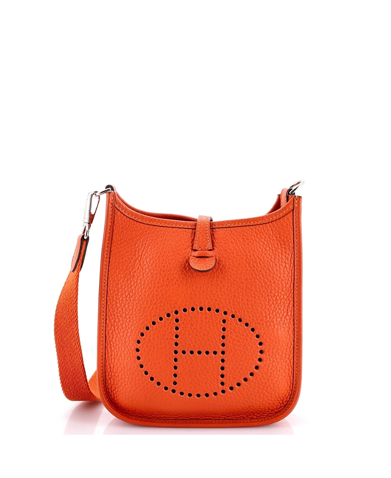 Click to view more detailed imagery on our partner's website Pre-owned Pre-owned Hermes Hermes Tpm Evelyne Bag Gen Iii Clemence In Orange