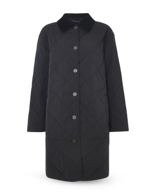 Quilted Cord Collar Coat