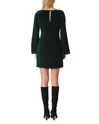 Velvet Flare Sleeve Dress