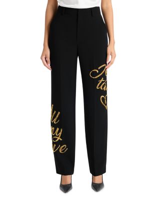 Sequin Graphic Pants