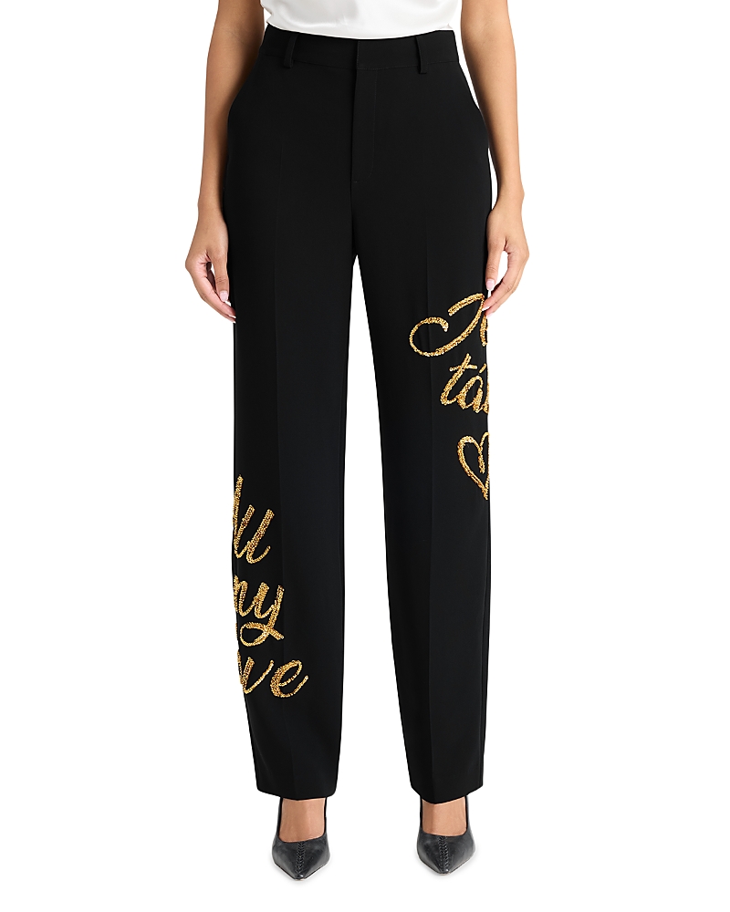 Cinq a Sept Sequin Graphic Pants
