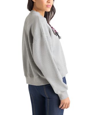 Heritage Rose Brandy Beaded Graphic Sweatshirt