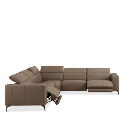 Nacosto Motion Leather Sectional Sofa