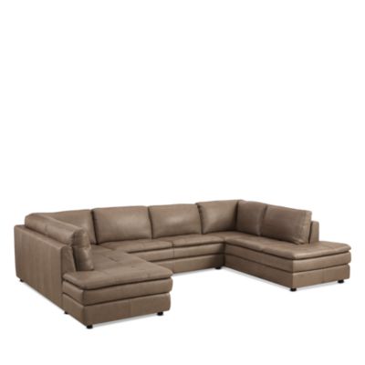 Brunello 3-Piece Leather Sectional