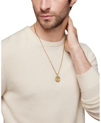 Men's Storm Duality Amulet in 18K Yellow Gold with Diamonds, 30mm