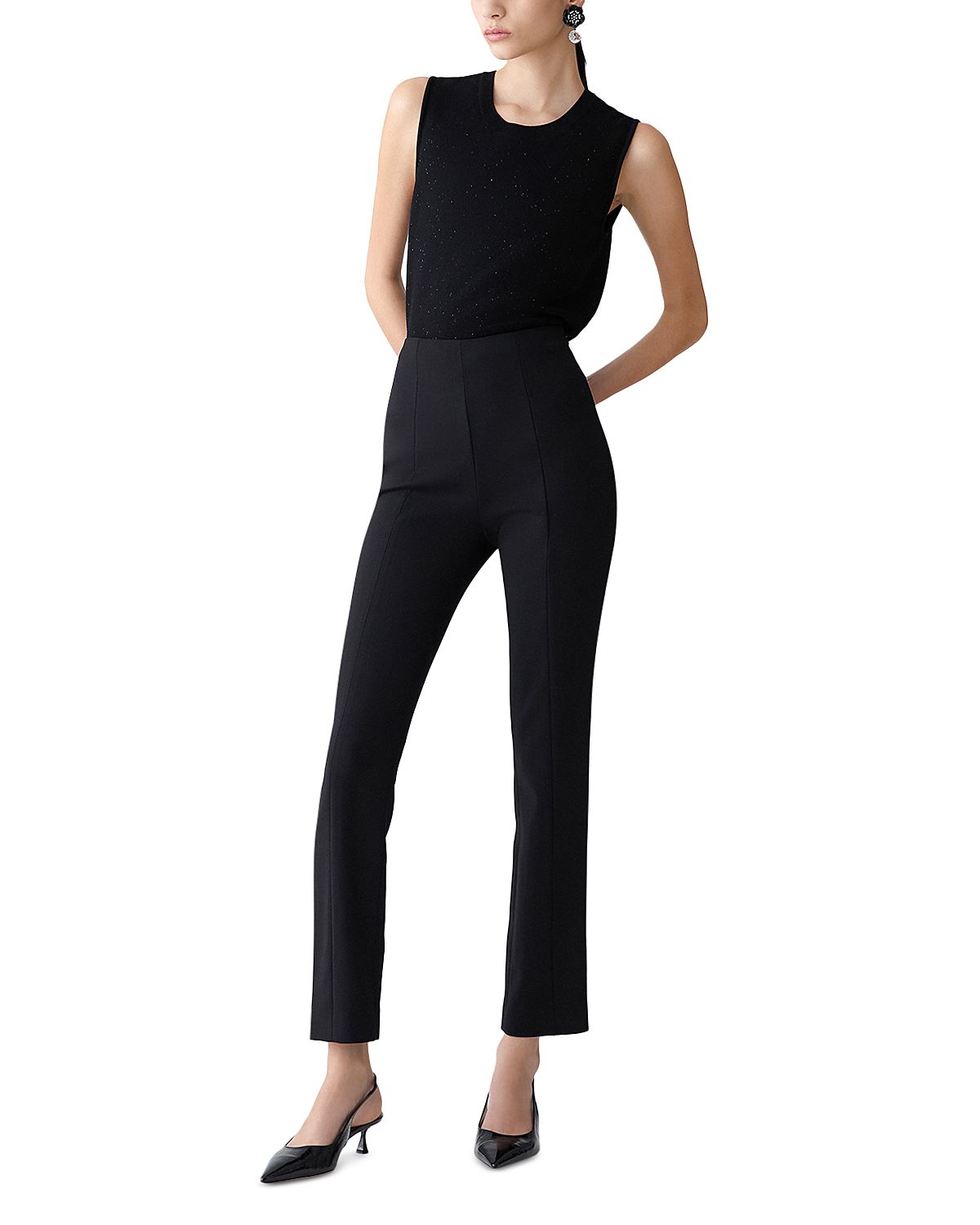 Carolina Herrera Wool Blend Sleeveless Crewneck Tank