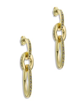Pav&eacute; Link Drop Earrings