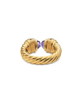 Renaissance&reg; Color Ring in 18K Yellow Gold with Amethyst, Pink Tourmaline and Tsavorites, 9.9mm