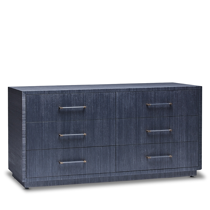 Interlude Home Taylor 6 Drawer Chest - Navy In Blue