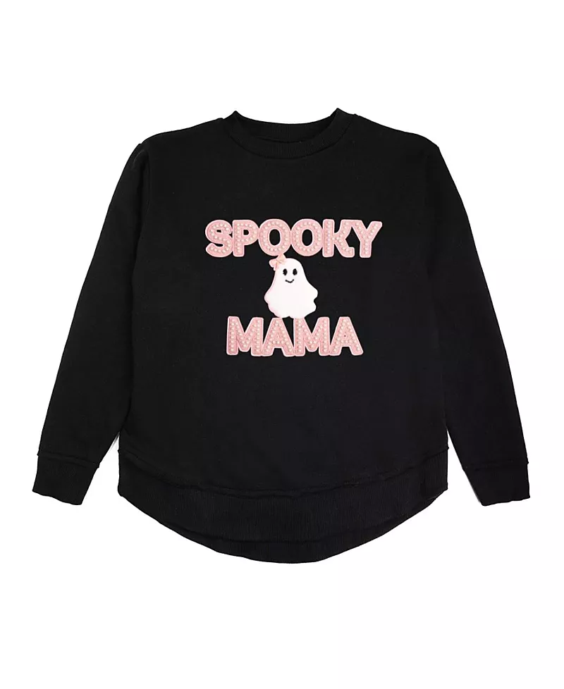 Sweet Wink Women's Spooky Mama Patch Halloween Sweatshirt