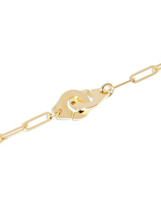 18K Yellow Gold Menottes Dinh Van Handcuff Chain Link Bracelet