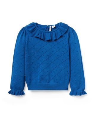 Girls' Ruffle Collar Sweater - Baby, Little Kid, Big Kid