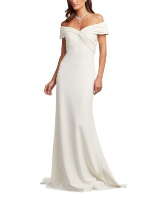 Winslow Pleated V-Back Gown