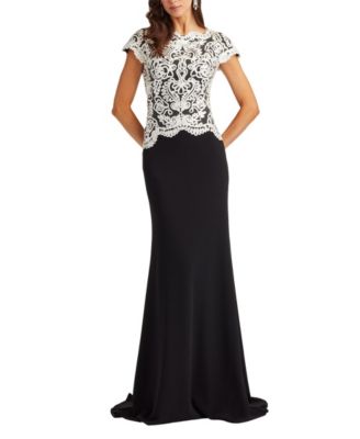 Isadora Embroidered Crepe Gown