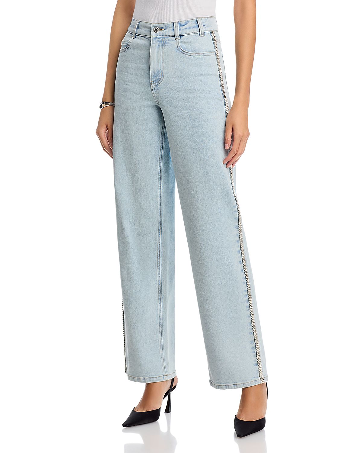 Generation Love Erika Crystal Embellished High Rise Jeans