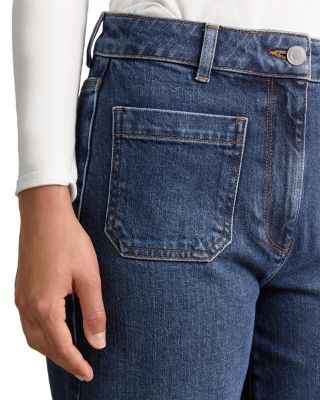 Petites Marcie Straight Jeans in Mid Blue