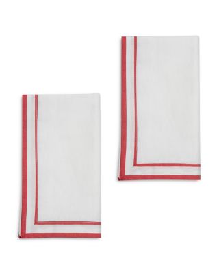Striped Linen & Cotton Dinner Napkins, Set of 2