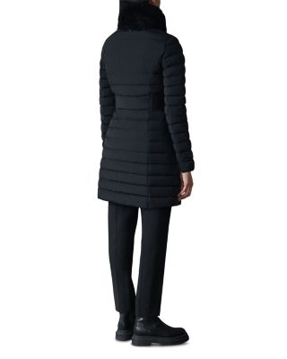 Lyris Shearling Collar Puffer Down Coat