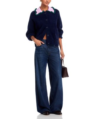 Contrast Collar Cardigan