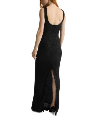 Soft Sequin Knit Sleeveless Gown