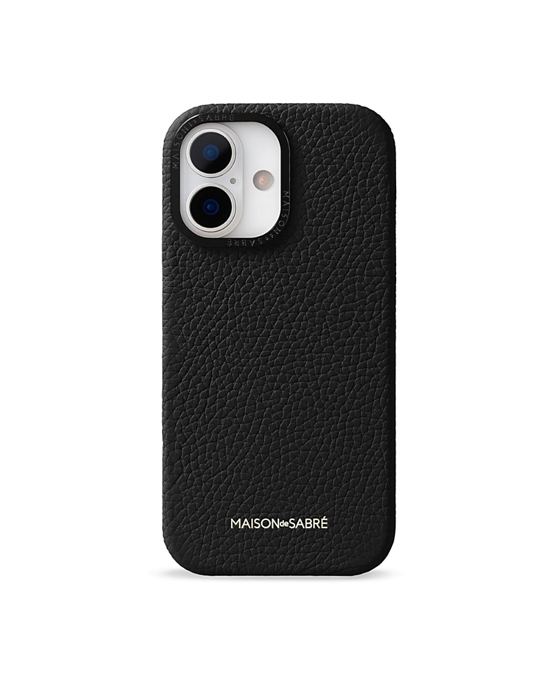 Maison De Sabre Leather Phone Case (iphone 17) In Black