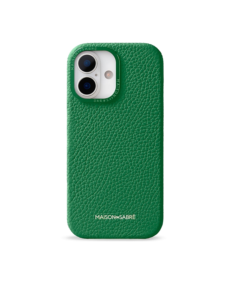Maison De Sabre Leather Phone Case (iphone 17) In Green