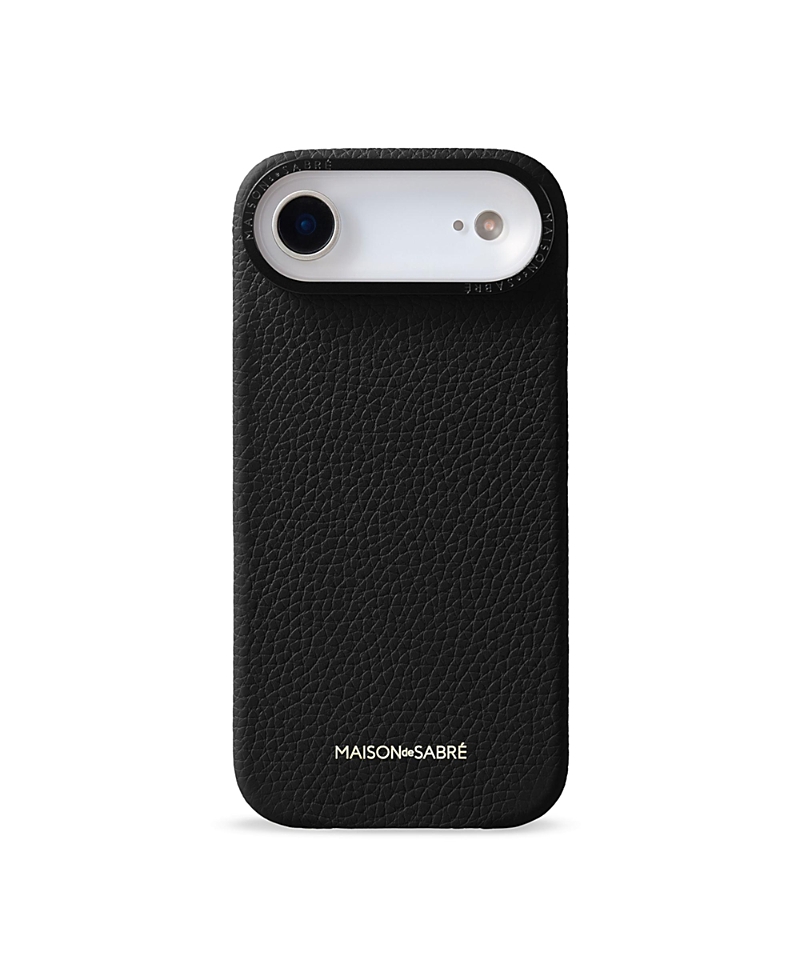 Maison De Sabre Leather Phone Case (iphone 17 Air) In Black