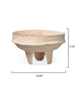  Field Cotton Mache Low Decorative Bowl