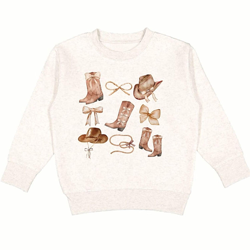 Sweet Wink Girls' Cowgirl Cutie Sweatshirt - Baby In Brown