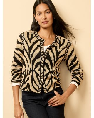 Animal Jacquard Cardigan
