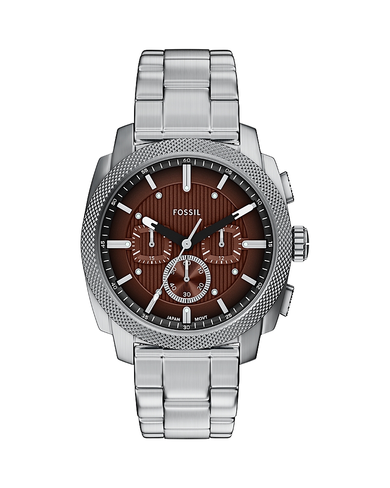 Fossil Machine Chronograph Stainless Steel Watch, 44mm In Brown