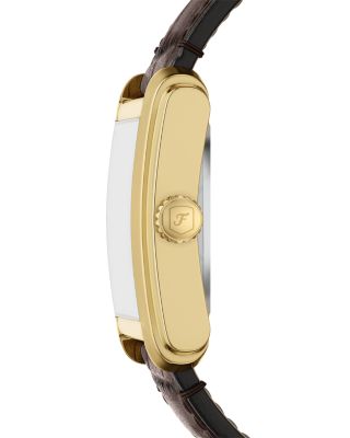 Carraway Automatic Brown Croc-Embossed Leather Watch, 30mm x 42mm