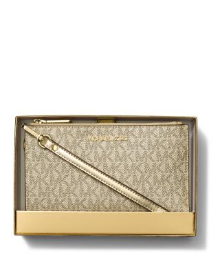 Jet Set Monogram Wristlet