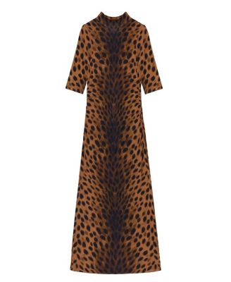 Mock Neck Jersey Dress