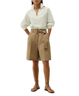  Chic Silk-Linen Blend Bermuda Shorts