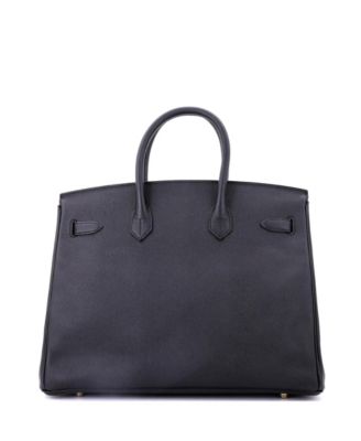  Birkin 35 Handbag Black Epsom with Gold Hardware
