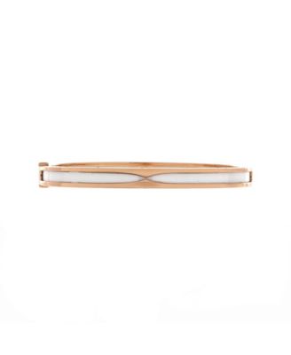  5.5mm B.Zero1 Hinged Bangle Bracelet 18K Rose Gold and Ceramic