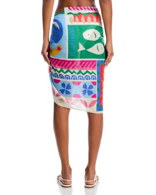 Solstice Collage Sarong Swim Cover-Up