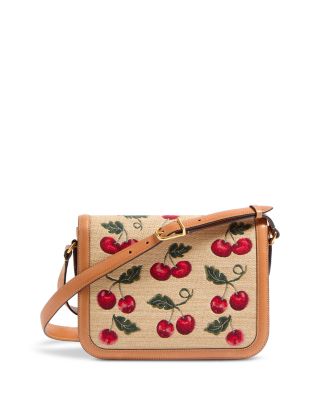 9To5 VLogo Raffia Shoulder Bag