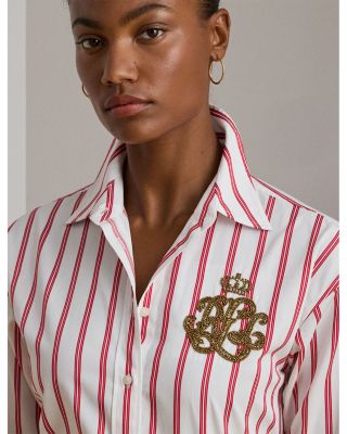 Relaxed Fit Striped Cotton Shirt